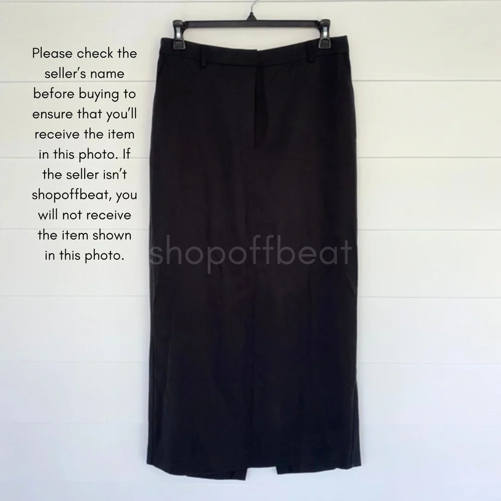 NEW Reformation Cairo Mid Rise Maxi Skirt Black 10